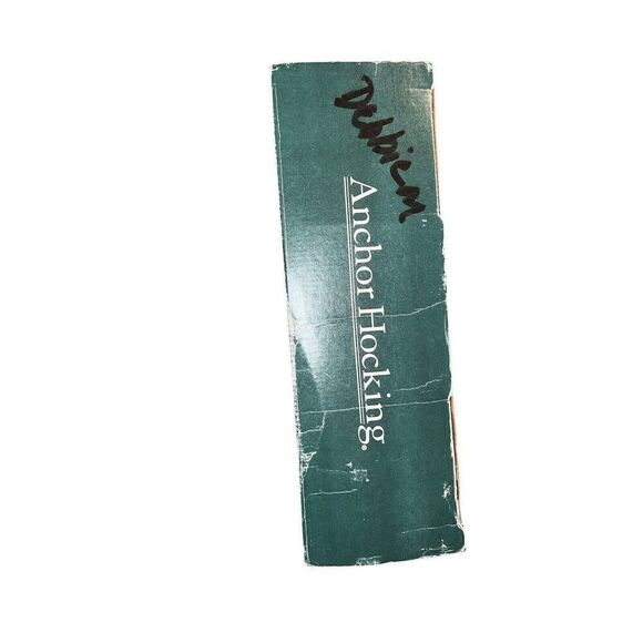 Holiday Christmas Glass Cake Platter‎ Plate Snowman Base Anchor Hocking EUC - Picture 4 of 8